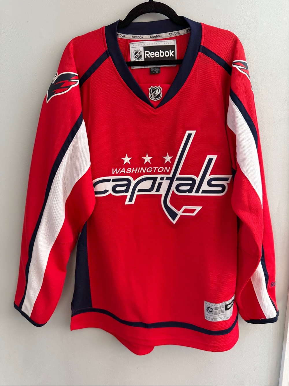 Reebok Washington Capitals Home Premier Jersey, Size Large